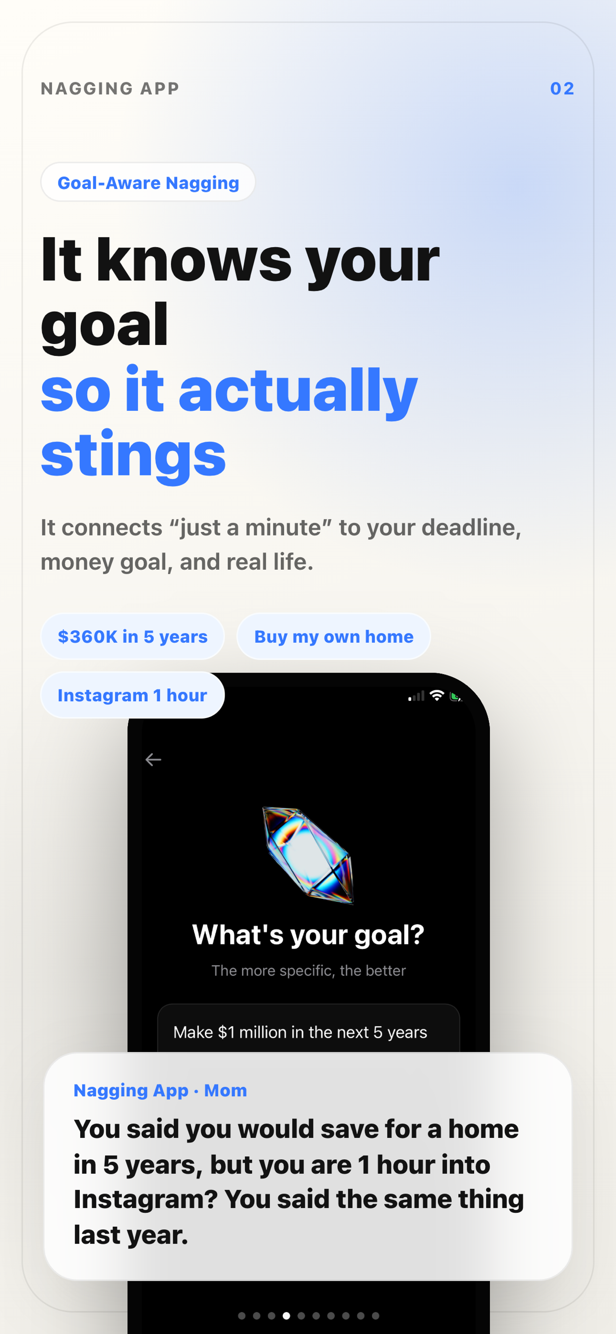 Goal-aware app usage screen.